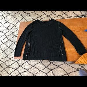 Rock & Republic Black waffle sweater